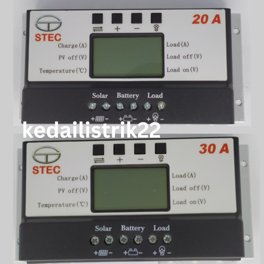 Jual Controller PWM Digital STEC 20ah 30ah Solar panel/panel surya ...