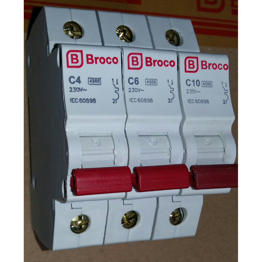 Jual MCB BROCO 10 Ampere MCB 1Pas 1Phase 1P - 10A | Shopee Indonesia