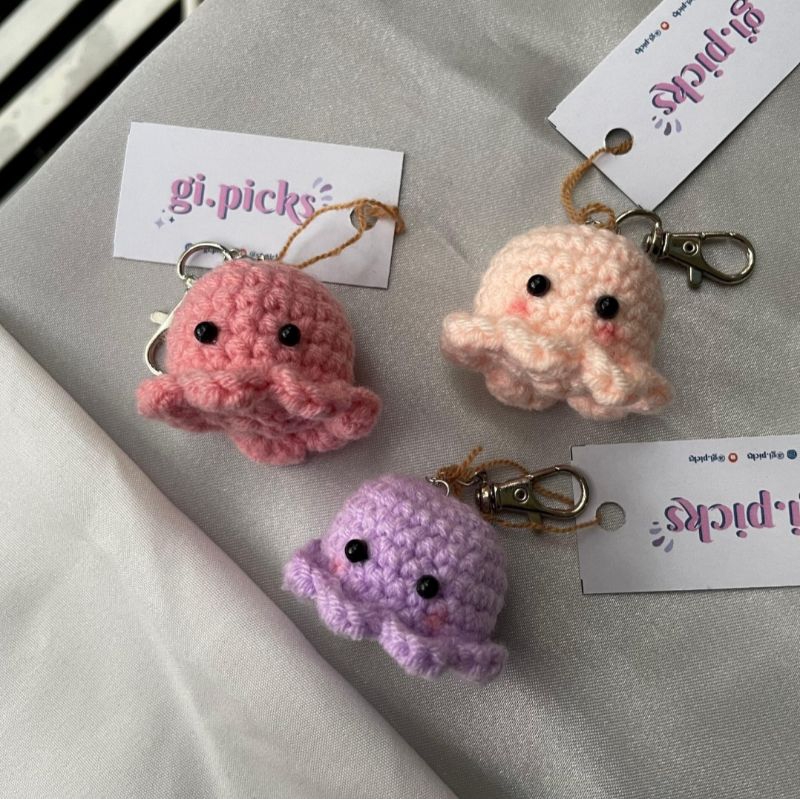 Jual GANTUNGAN GURITA RAJUT / CROCHET KEYCHAIN OCTOPUS | Shopee Indonesia