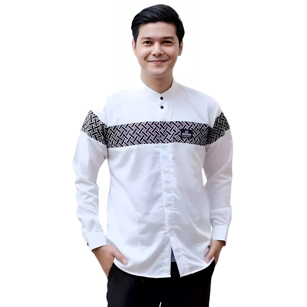 Jual BAJU KEMEJA KOKO KURTA PRIA MUSLIM LENGAN PANJANG MOTIF BATIK