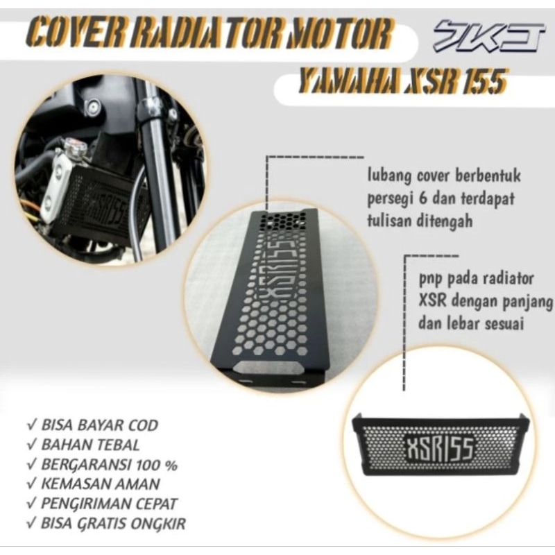 Jual Cover Radiator XSR 155 NITEX Full ALUMINIUM Pengaman Radiator ...
