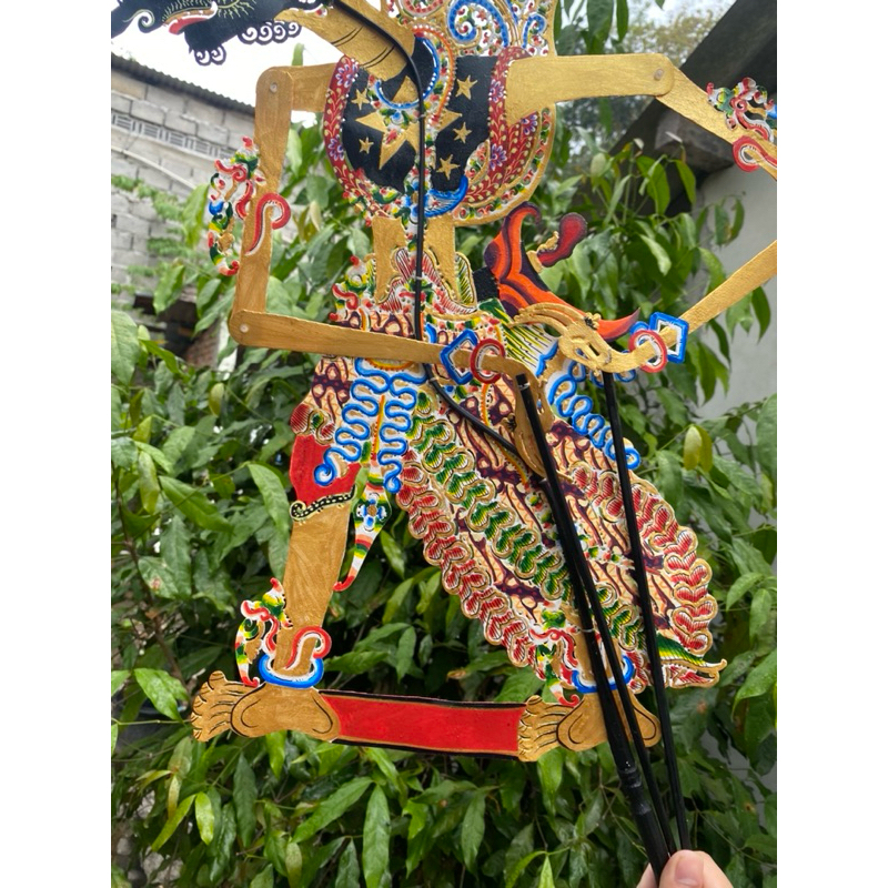 Jual GATOTKACA RAPEK Wayang Kulit sapi Asli Gatotkaca Rapek Emas ...