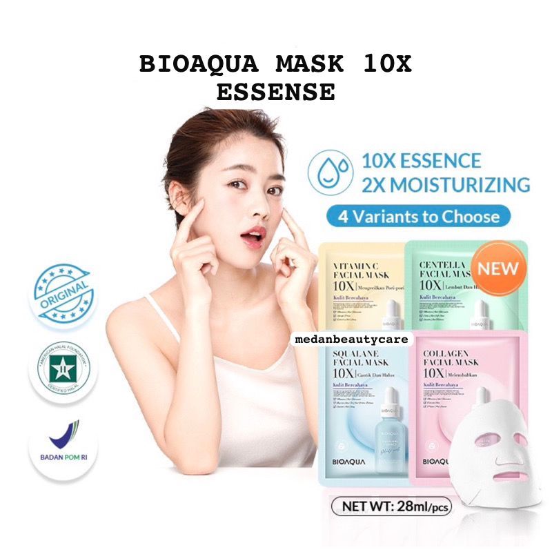 Jual Bioaqua Facial Mask 10X Essence Sachet | Shopee Indonesia