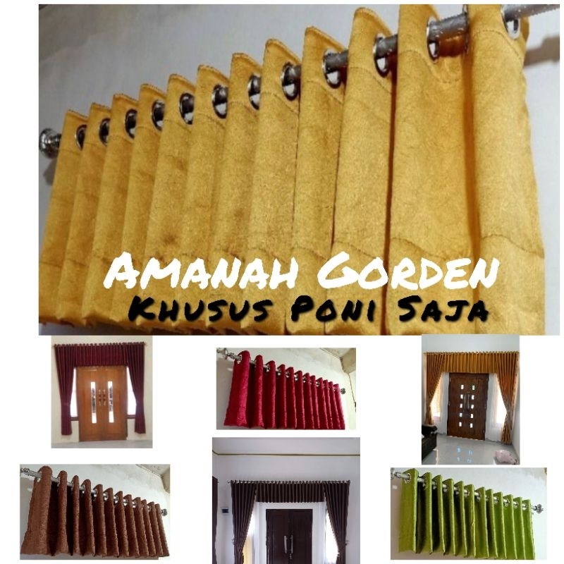 Poni Gorden Atas Pintu Lobang Angin Tirai Pentilasi Rumah Model Smokring Bahan Blackaot Import