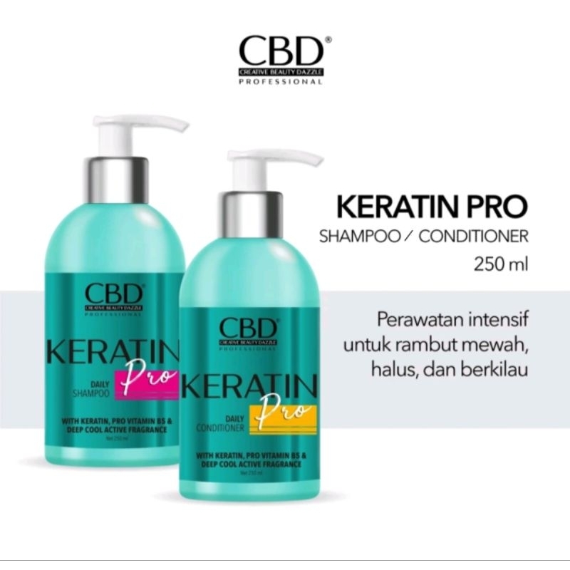 Jual CBD Professional Keratin Pro Daily Shampoo / Conditioner 250ml ...