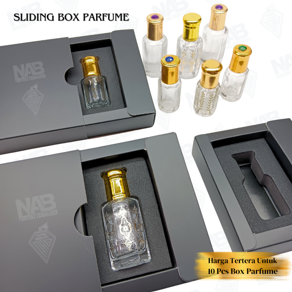 Jual 10 PCS - BOX PARFUM SLIDING / 10-PCS MEWAH BOTOL TOLA ROLL ON ...