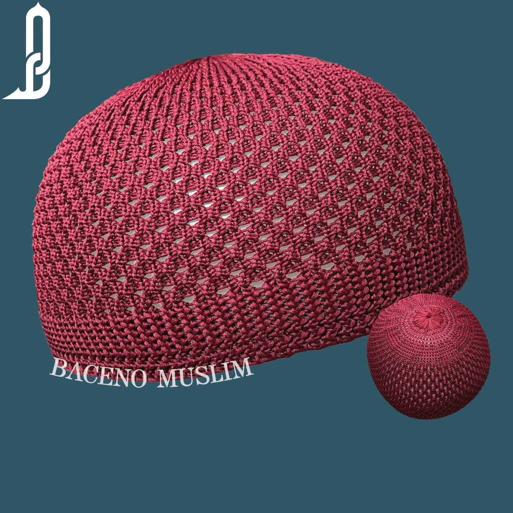 Baceno Kopiah Rajut Model Nanas Ukuran Dewasa Benang Polyester