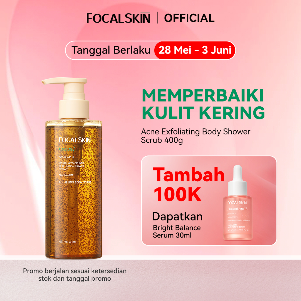Jual Focalskin Acne Exfoliating Brightening Body Scrub 400g | Whitening ...