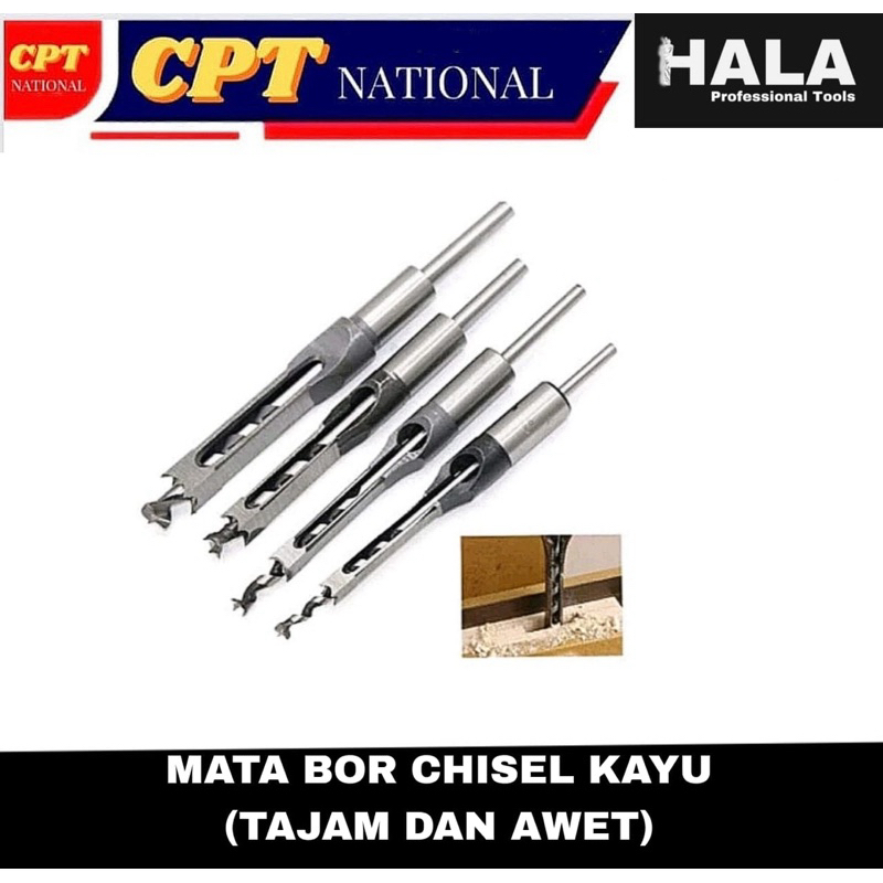 Jual CPT NATIONAL - MATA BOR CHISEL BOBOK KAYU 1/2”(12mm) DAN 3/8”(10mm ...