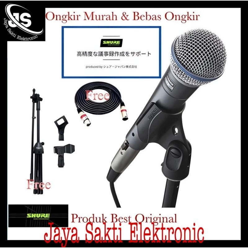 Jual Mic Kabel Shure Sm58A Original japan Asli Beta 58 A vocal asli ...