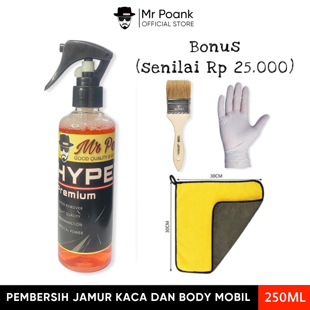 Jual Mr Poank Hyper Pembersih Jamur Kaca Mobil Waterspot Remover ...