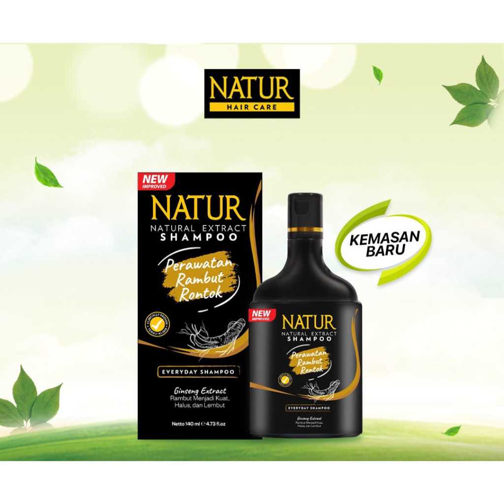 Jual Natur Shampoo Ginseng 80 ml - 140 ml & 270 ml - Untuk Rambut ...