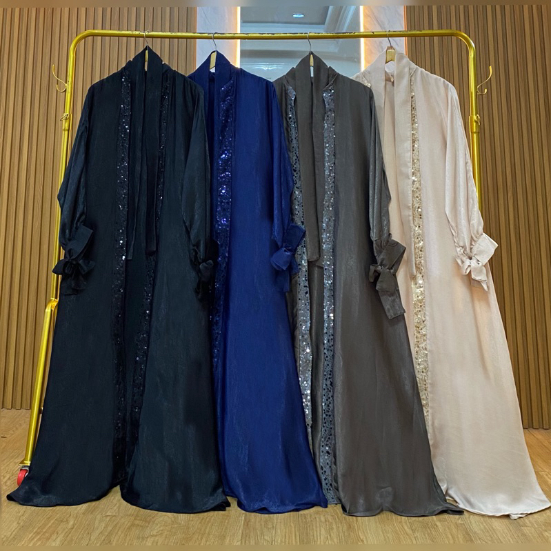 Jual Melisa Gamis Outher Plus inner Material Silk Swede Simer Mix ...