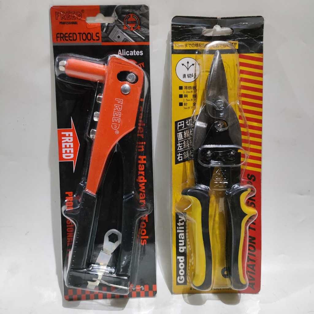 Jual PROMO PAKET 2 ITEM tang rivet ripet paku tembak 10inc + Gunting ...