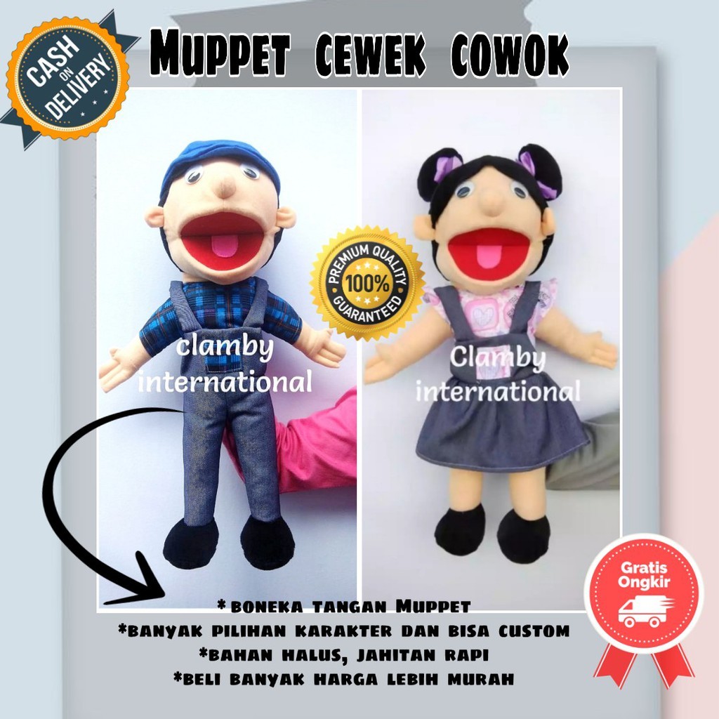 Jual Hand Puppet Anak Cewek dan Cowok | Boneka Tangan Mulut Cablak ...