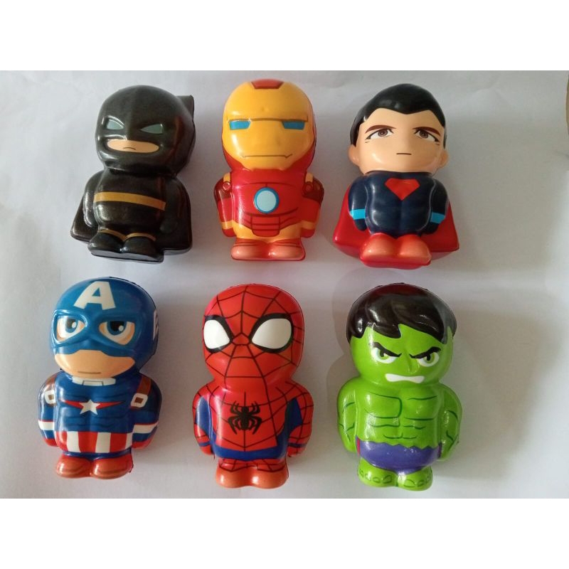 Jual SQUISY SUPERHERO SQUISY SUPERMAN SQUISY SPIDERMAN SQUISY HULK 