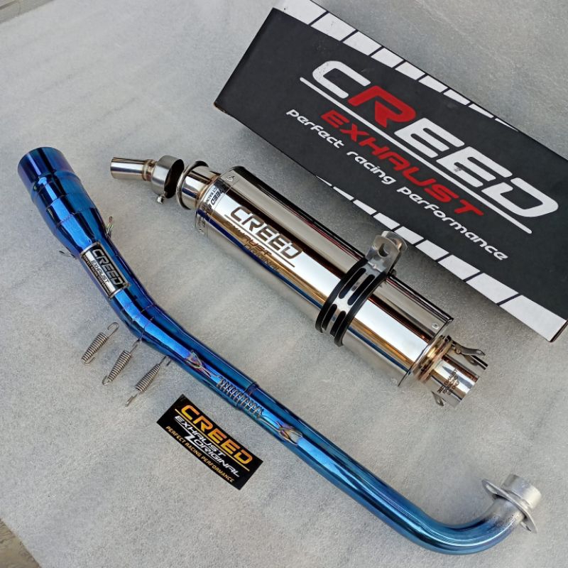 Jual Creed exhaust knalpot racing bass adem fullset pnp all motor bebek ...