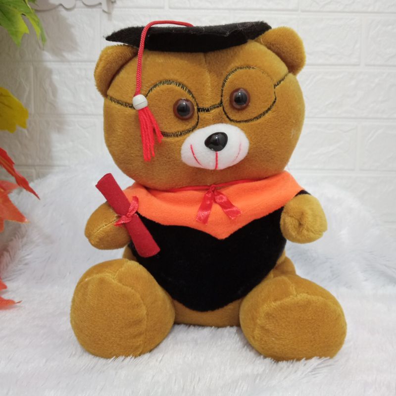 Jual Boneka Beruang coklat toga wisuda ukuran M 30cm | Shopee Indonesia