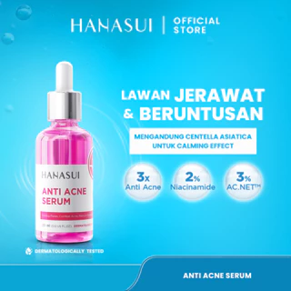 Hanasui Anti Acne Serum - Jerawat & Beruntusan Menenangkan dengan Centella Asiatica Salicylic Acid & Niacinamide