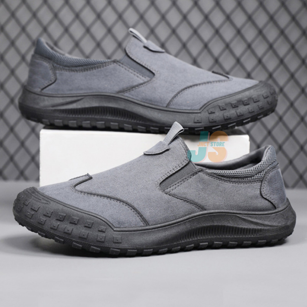 Jual Sepatu Sneakers Pria Slip on Tidak Licin Sepatu Kekinian
