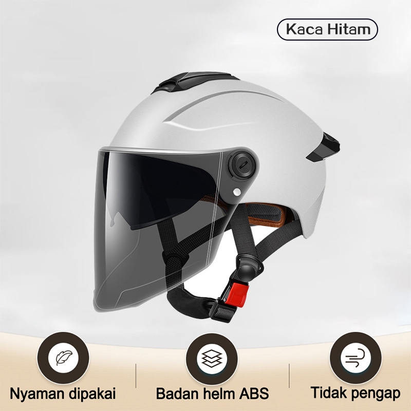 Jual Helm Half Face Helm Sepeda Motor Listrik Original Double Visor