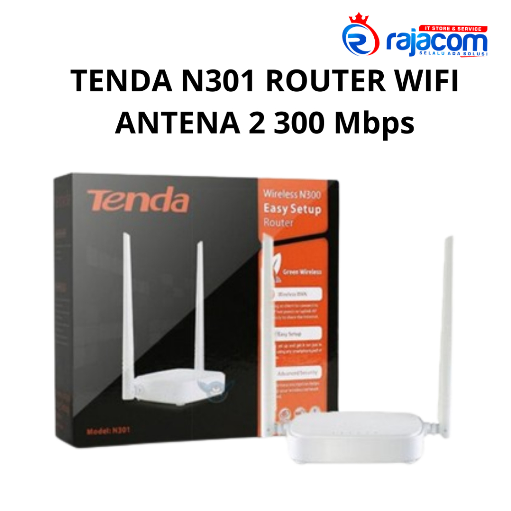 Jual Router Wifi TENDA N301 Antena 2 300 M.b.p.s Original | Shopee ...