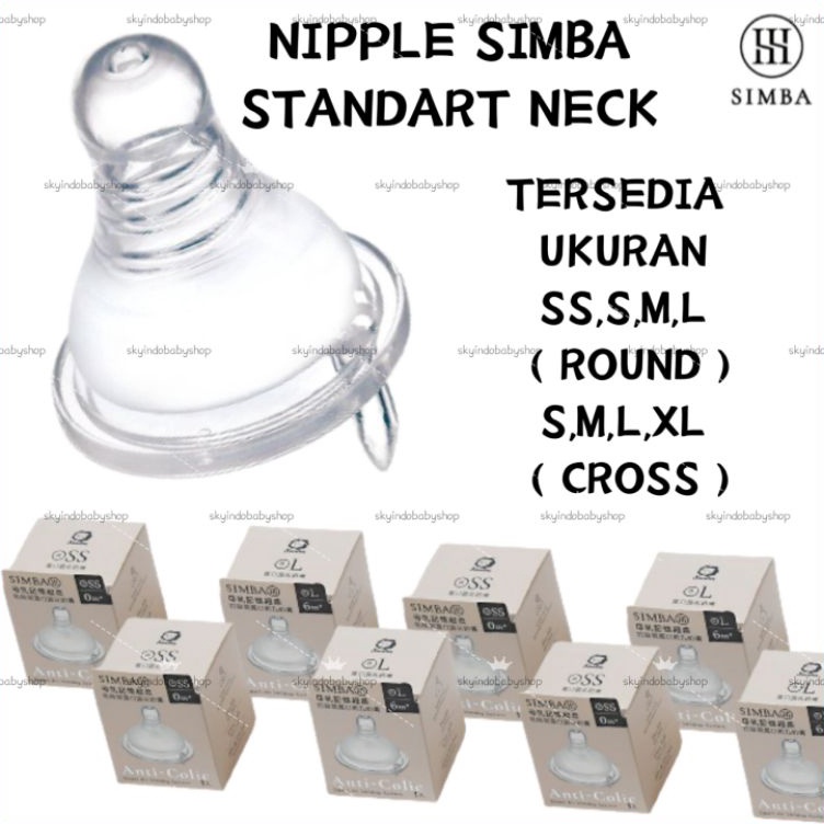 Jual Laris SIMBA INDONESIA Nipple Botol Motif Standard Neck Round Cross ...