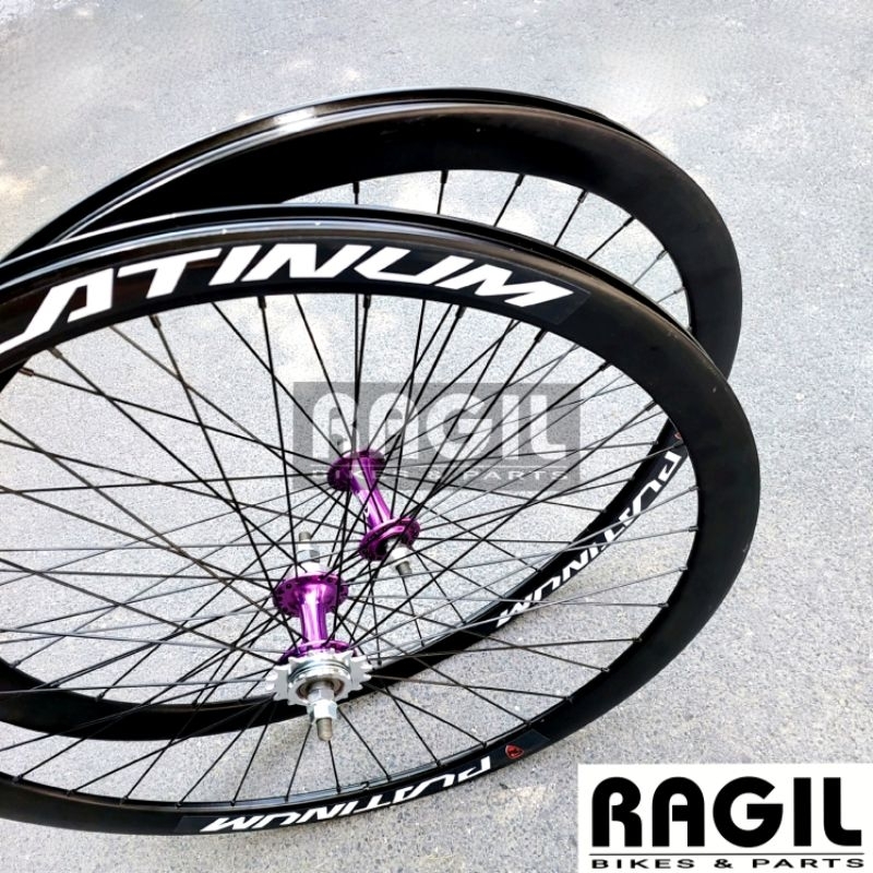 Jual WHEELSET SEPEDA 700C DOLTRAP PLATINUM 3CM 4CM 5CM 700 C VELG RIMS ...