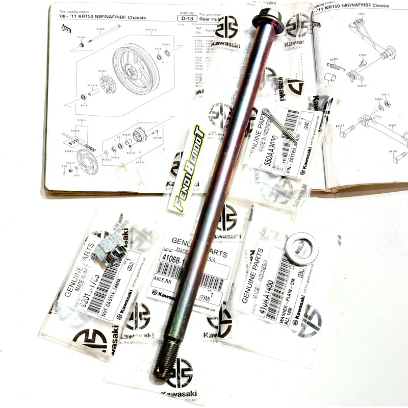 Jual AS RODA BELAKANG SWING ARM SET MUR RING DAN PENGUNCI NINJA R SS ...