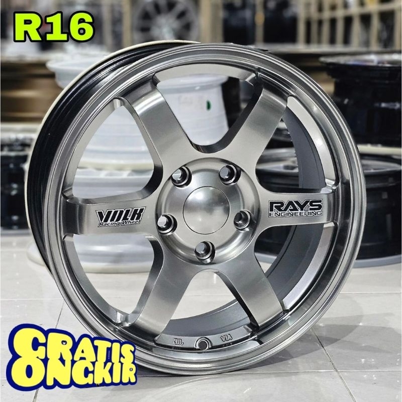 Jual Harga velg mobil ring 16 VOLKRAYS TE37 PCD 5X114,3 velg racing ...