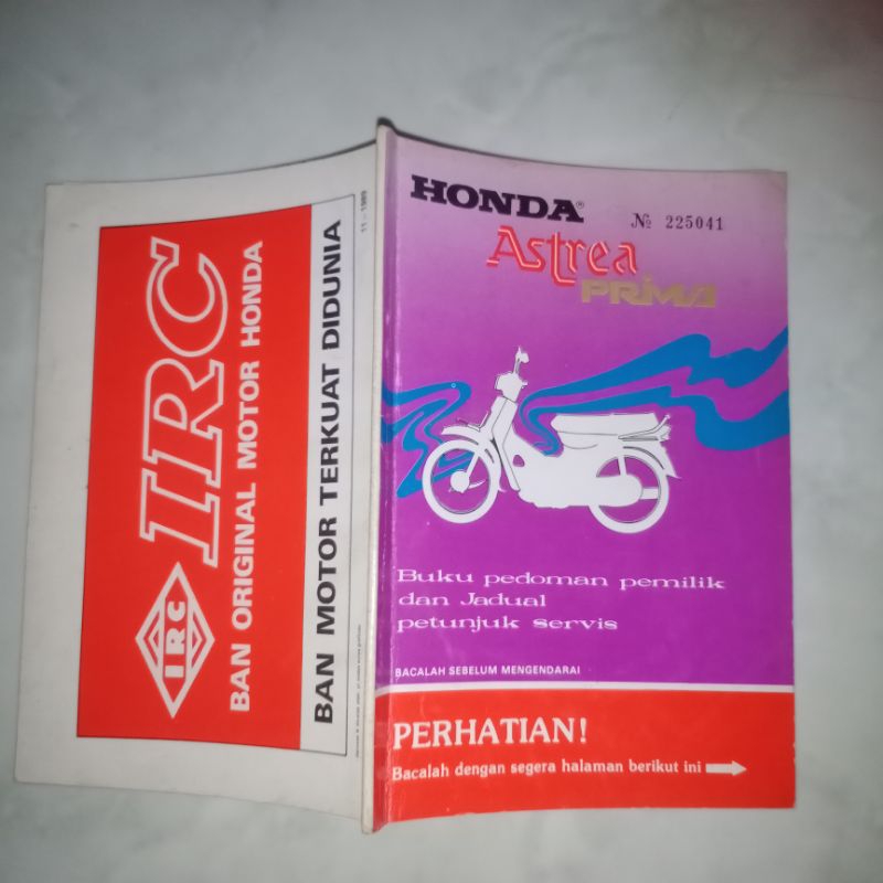 Jual Buku Pedoman Pemilik Dan Petunjuk Servis Honda Astrea Prima