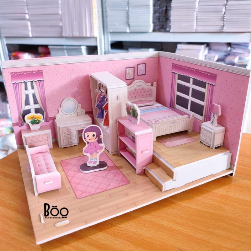 Jual UKURAN BESAR 3D PUZZLE ROOM DIY JUMBO 21X28CM | Shopee Indonesia