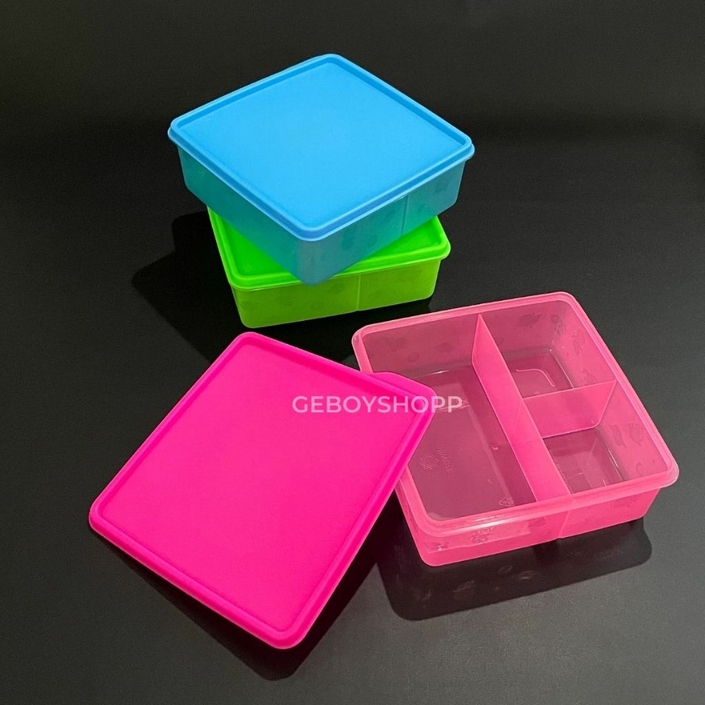 Jual AW03 Kotak Makan Galaxy Sekat 3 / Kotak Bekal / Lunchbox Sekat 3 ...