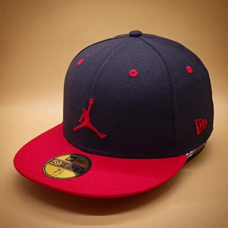 Jual Topi NE Original Jordan Jumpman Black/Red 71/2 Fitted | Shopee ...
