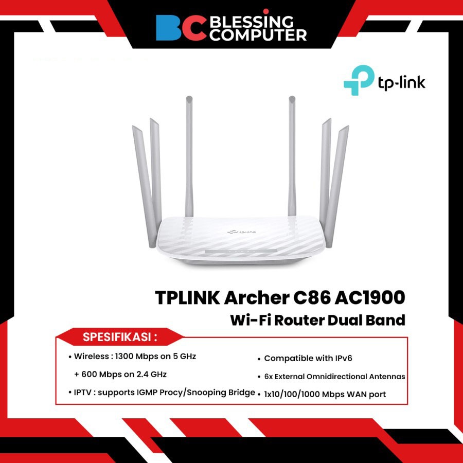 Jual TPLINK Archer C86 AC1900 Wi-Fi Router Dual Band | Shopee Indonesia