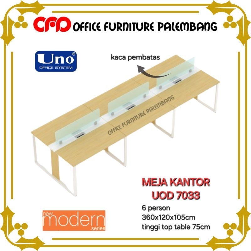 Jual meja kantor UNO UOD 7033 new modern series meja kerja meja tulis 6 ...