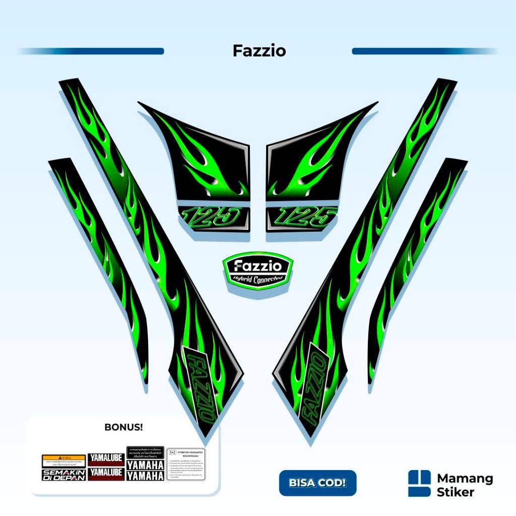 Jual Striping Fazzio Variasi (19) Original Custom Fazio Keren 2022 2023 ...