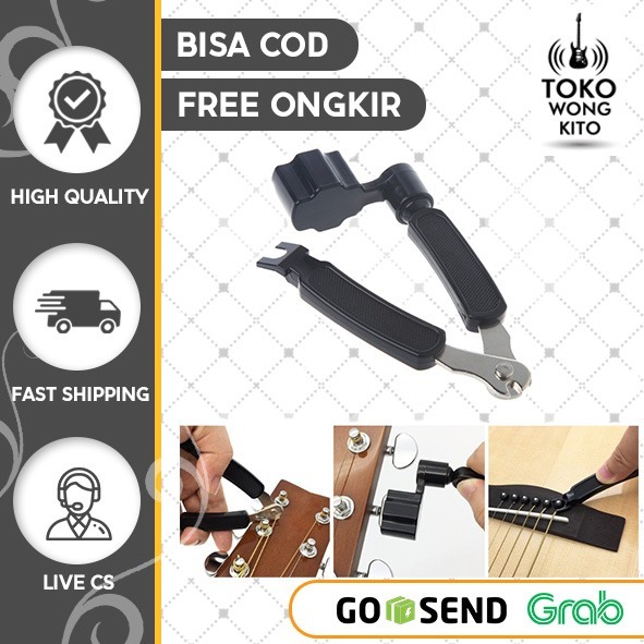 Jual String Winder String Cutter and Pin Puller Gitar 3 In 1 Pemotong ...