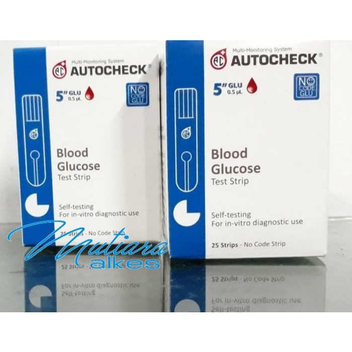 Jual STRIP AUTOCHECK Glucose / Strip Cek Gula Darah - ISI 25 STRIP ...