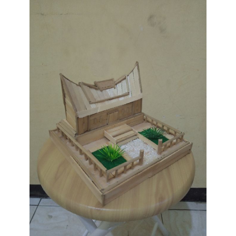 Jual Miniatur rumah adat sumatera barat rumah gadang dari stick ice cream Shopee Indonesia