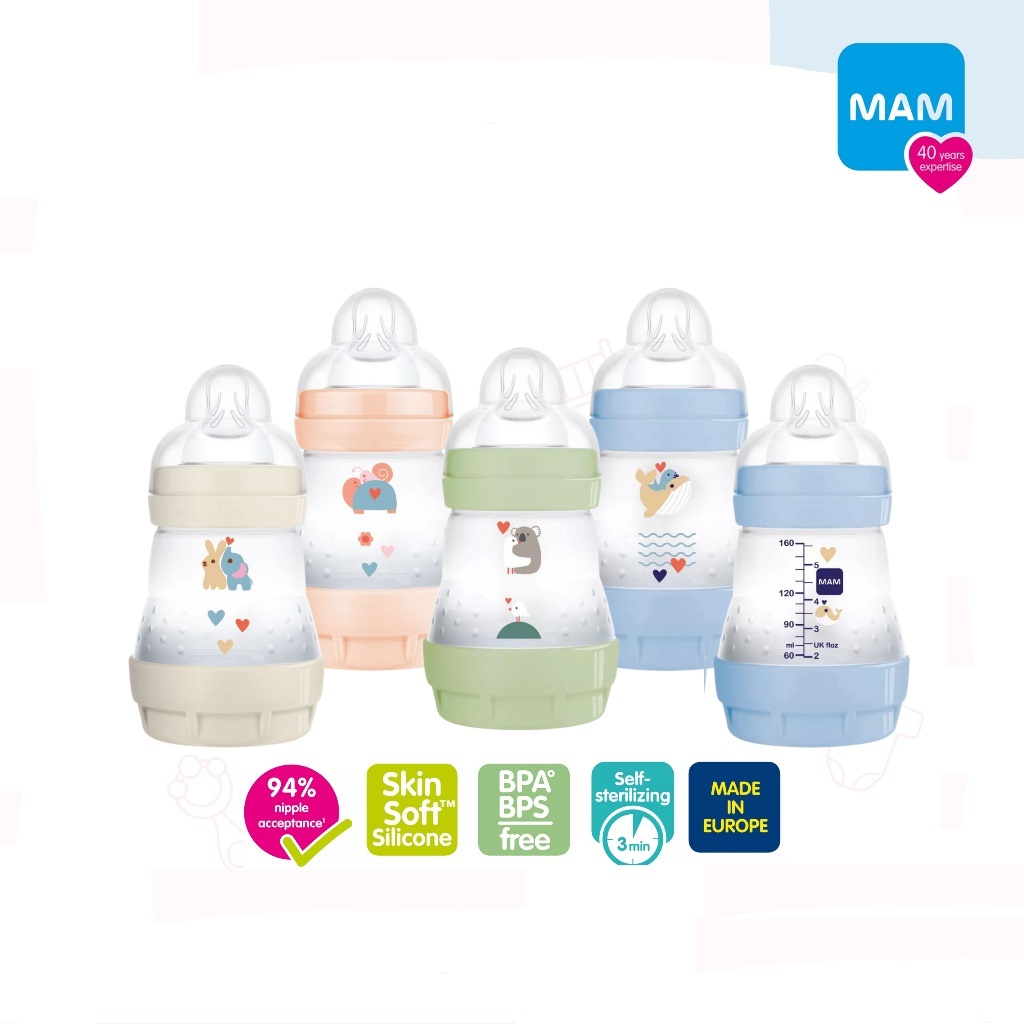 Jual MAM EASY START Anti Colic Bottle 160 ml Botol Susu Wide Neck Anti ...