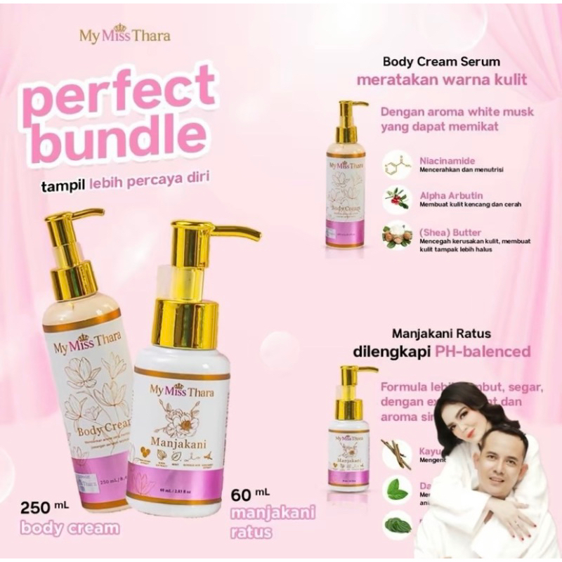 Jual MY MISS THARA BODY CREAM ARABIAN 250Ml DAN MANJAKANI RATUS 60Ml ...