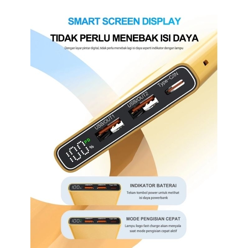 Jual POWERBANK 66 Super Charging Power Bank Led Display powerbank 20000