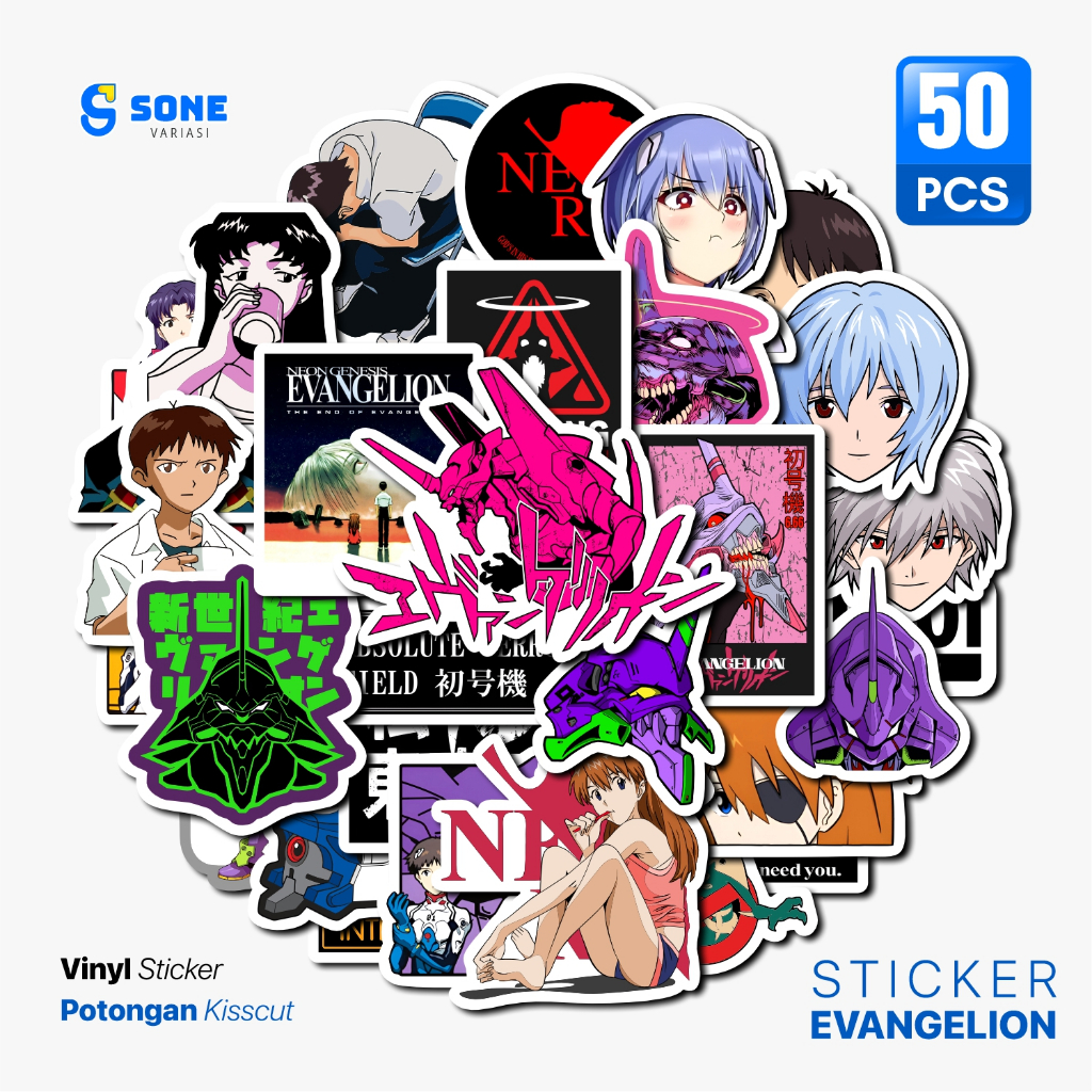 Jual Sticker Pack Evangelion Mecha Neon Genesis Paper Vinyl Waterproof ...