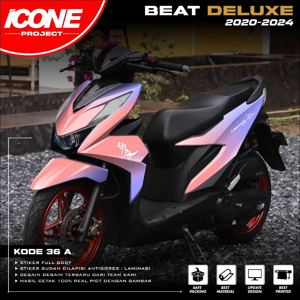 Jual ICONE PROJECT Dekal Honda Beat Deluxe Street 2020-2024 Stiker ...