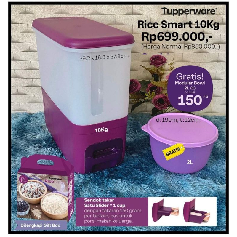 Jual rice smart 10 kg free tupperware | Shopee Indonesia