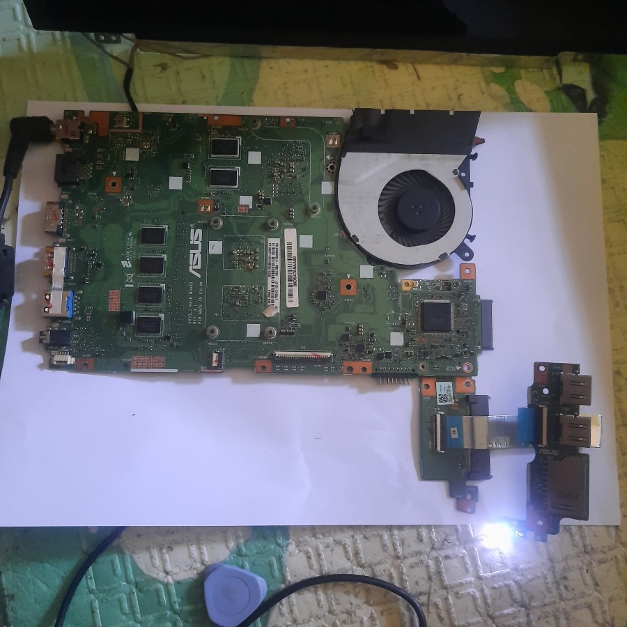 Jual mainboard motherboard Laptop Asus X455L mobo hidup no display