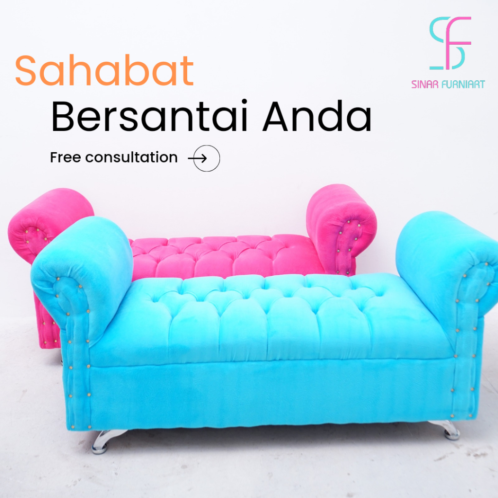 Jual Sofa Santai Mewah Minimalis Bench Tangan, Sofa Puff Bulat ...