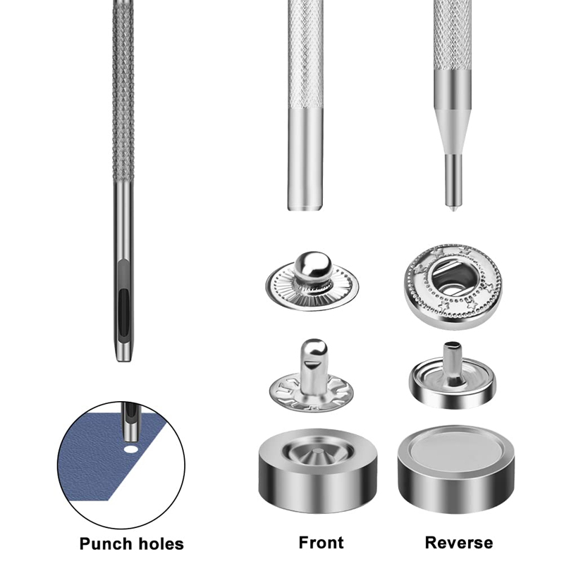 Jual 1 set Metal Alat Pasang Kancing Anvil Rivet Fixing Spike Rivets ...