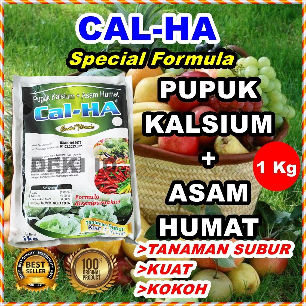 Jual Cal Ha Pupuk Kalsium Organik Plus Asam Humat Calcium Humic Acid ...